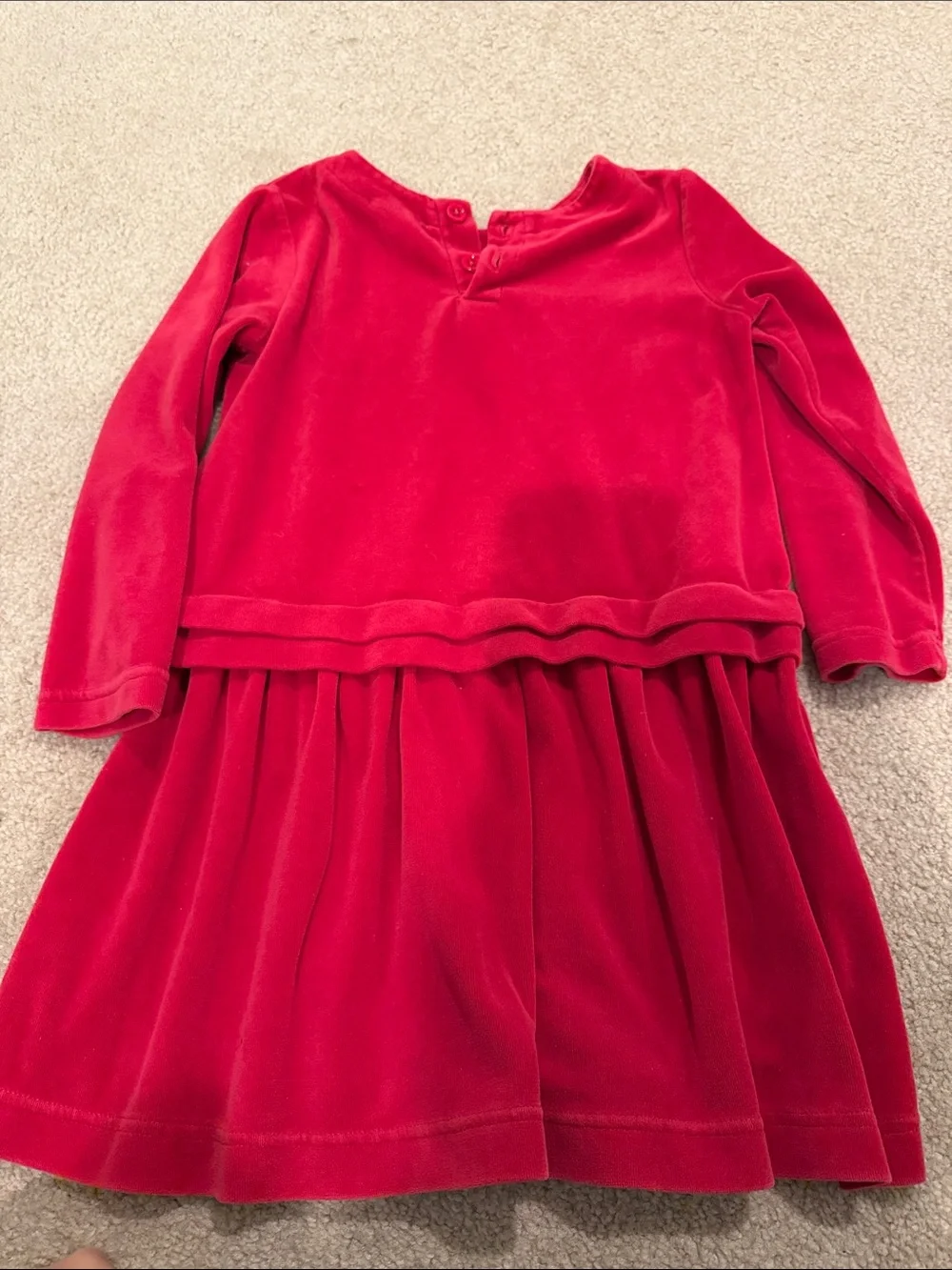 Hanna Andersson Red Velvet Long-Sleeve Party Dress